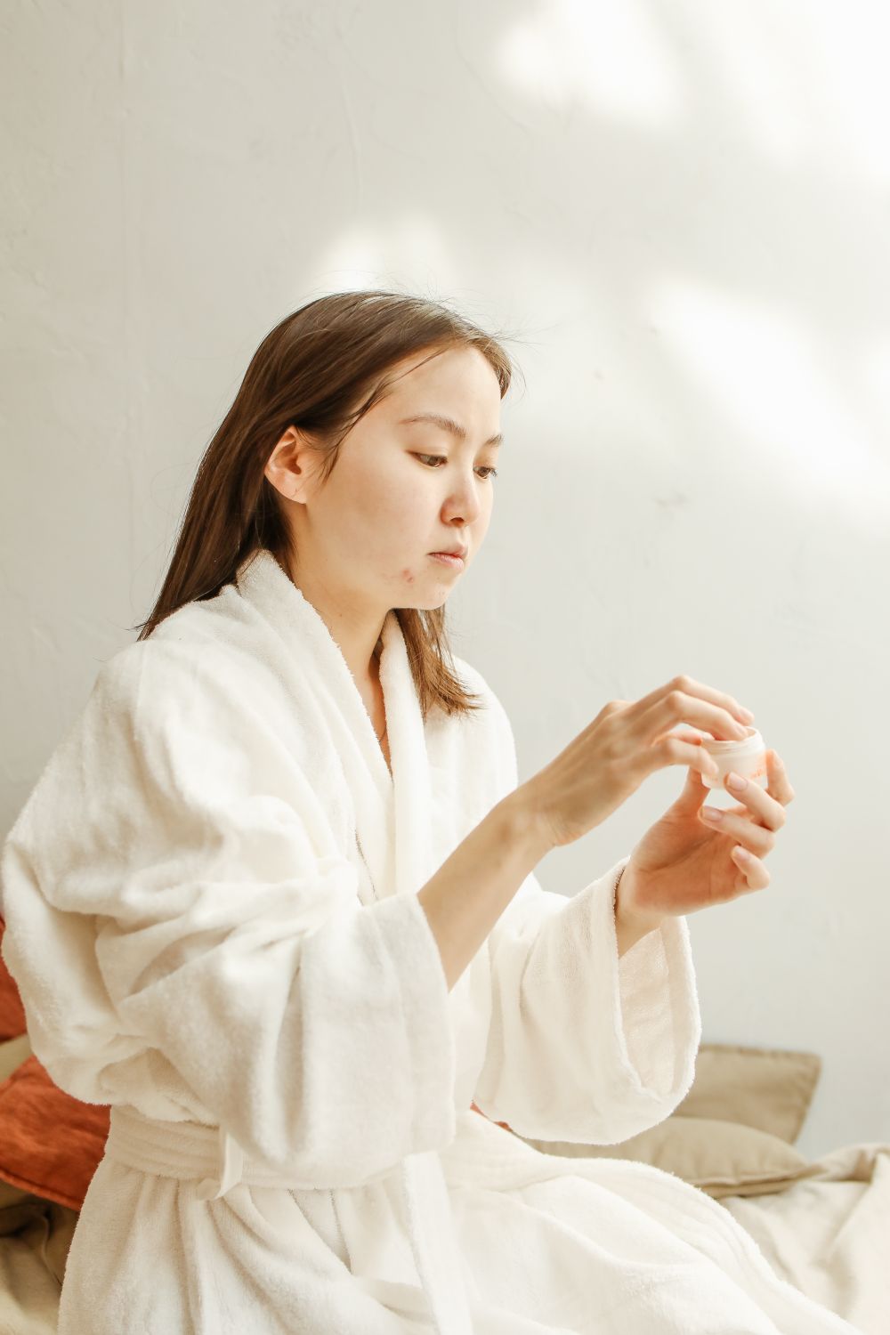 Skincare essentials on a clean surface